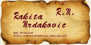 Rakita Mrdaković vizit kartica